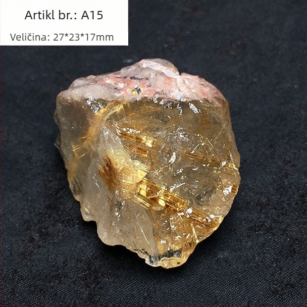 Dekorativni mineralni uzorak: prirodni titanij kristal, izvorni kamen, prilagodba po narudžbi dostupna (Marka: Drugo, Materijal: Titanij kristal, Obrada: Da)
