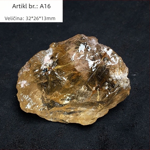 Dekorativni mineralni uzorak: prirodni titanij kristal, izvorni kamen, prilagodba po narudžbi dostupna (Marka: Drugo, Materijal: Titanij kristal, Obrada: Da)