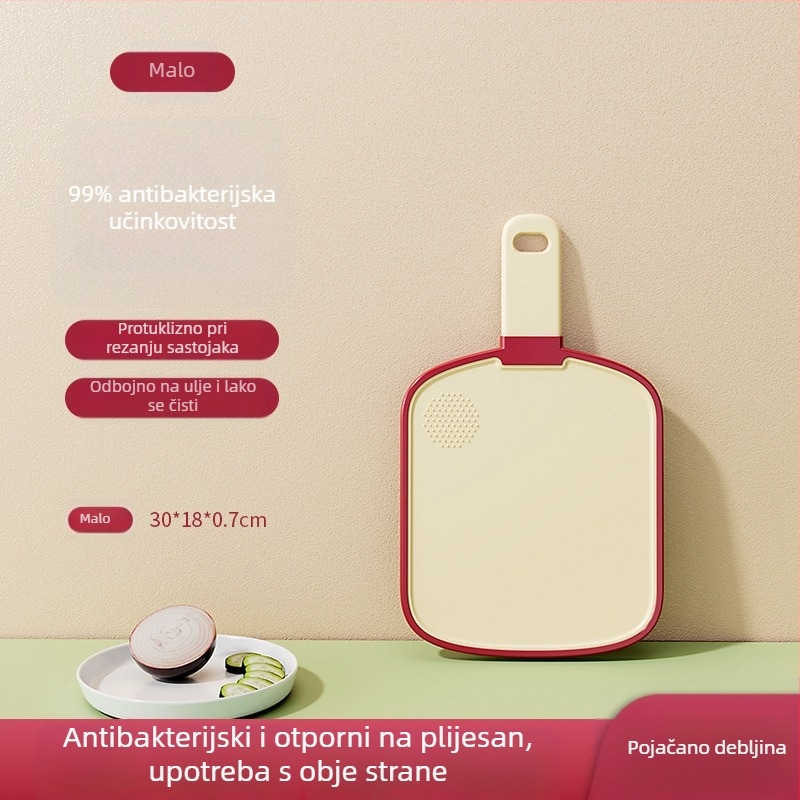 Antibakterijska i otporna na plijesan plastična daska za rezanje za kuhinju, za rezanje voća i hrane