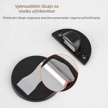 Podni magnetski zaustavljač vrata, od cinkovog legura, elektroplirano, bez bušenja