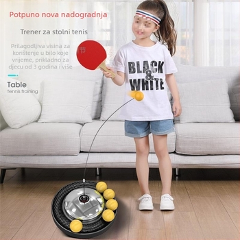 Trener za stolni tenis za kućnu uporabu – samostalna treniranje, obiteljska igra, za djecu 3–5 godina, verzija za odrasle