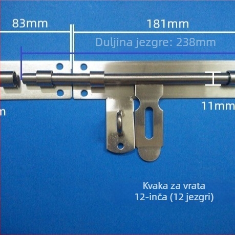 Nehrđajući čelični čep za vrata, teški mehanizam zaključavanja, model hxs12, površinska obrada žično vučena, marka He Xingshun