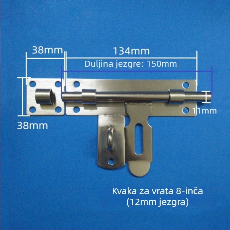 Nehrđajući čelični čep za vrata, teški mehanizam zaključavanja, model hxs12, površinska obrada žično vučena, marka He Xingshun