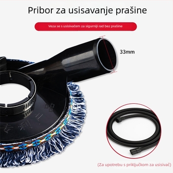 Poklopac za prašinu za kutnu brusilicu za bezprašno brušenje kamena i betona; usisni nastavci (Brand: Holy Platinum Lion; Materijal: Plastika/Guma)