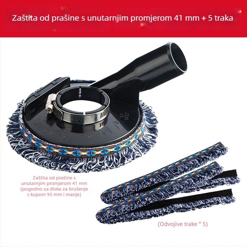 Poklopac za prašinu za kutnu brusilicu za bezprašno brušenje kamena i betona; usisni nastavci (Brand: Holy Platinum Lion; Materijal: Plastika/Guma)
