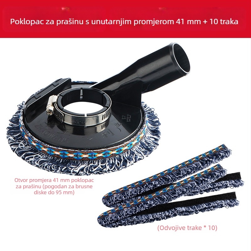 Poklopac za prašinu za kutnu brusilicu za bezprašno brušenje kamena i betona; usisni nastavci (Brand: Holy Platinum Lion; Materijal: Plastika/Guma)