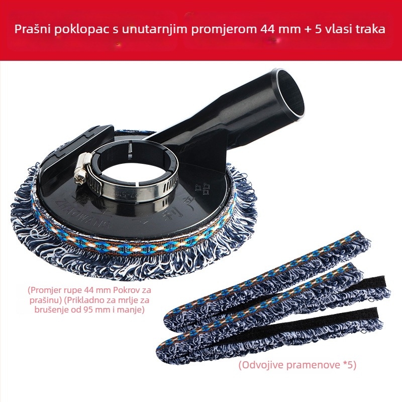 Poklopac za prašinu za kutnu brusilicu za bezprašno brušenje kamena i betona; usisni nastavci (Brand: Holy Platinum Lion; Materijal: Plastika/Guma)