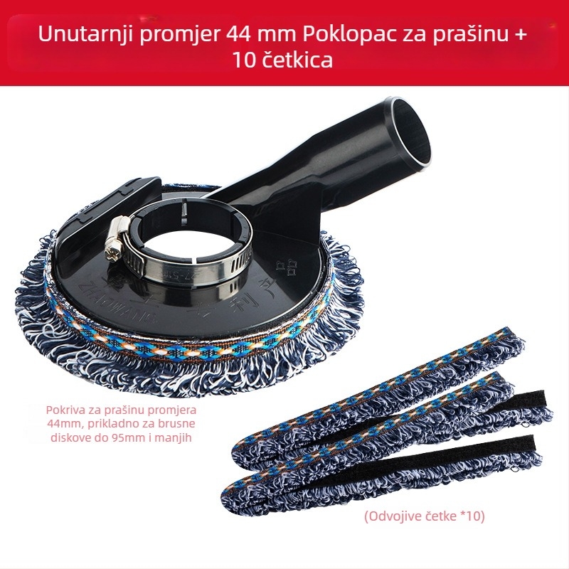 Poklopac za prašinu za kutnu brusilicu za bezprašno brušenje kamena i betona; usisni nastavci (Brand: Holy Platinum Lion; Materijal: Plastika/Guma)