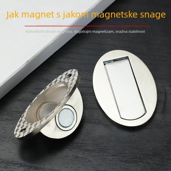 Podni magnetski držač vrata, od cinkove legure, model 305, ručni način rada, modernog jednostavnog dizajna