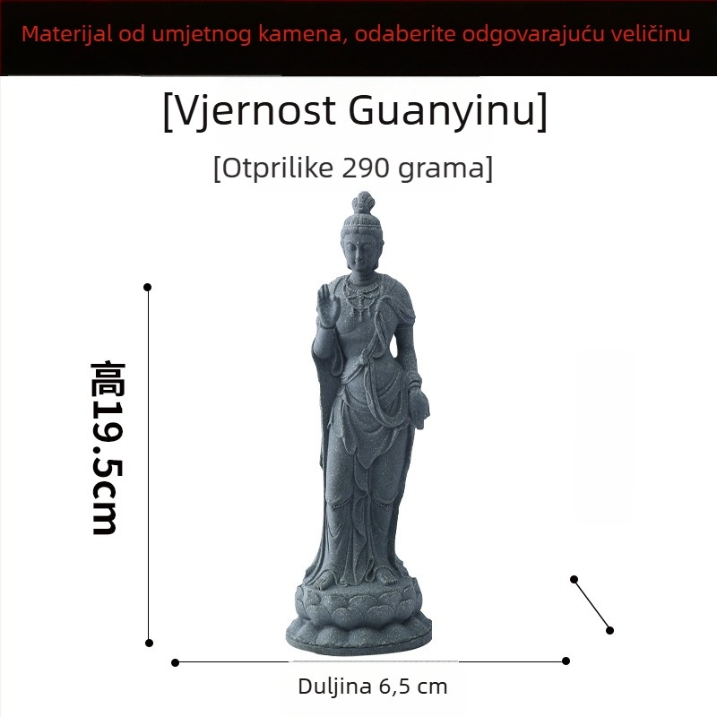 Buddha statua za akvarij krajinska dekoracija, sintetička smola, kineski stil, brend Flowers and Apparatus