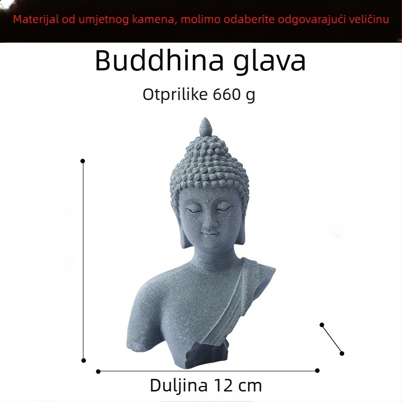 Buddha statua za akvarij krajinska dekoracija, sintetička smola, kineski stil, brend Flowers and Apparatus