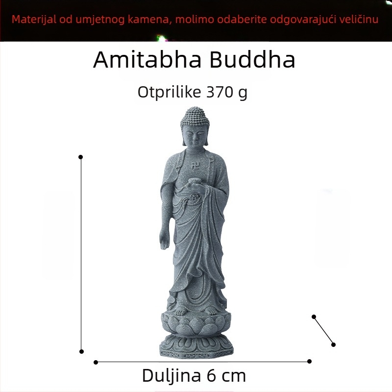 Buddha statua za akvarij krajinska dekoracija, sintetička smola, kineski stil, brend Flowers and Apparatus