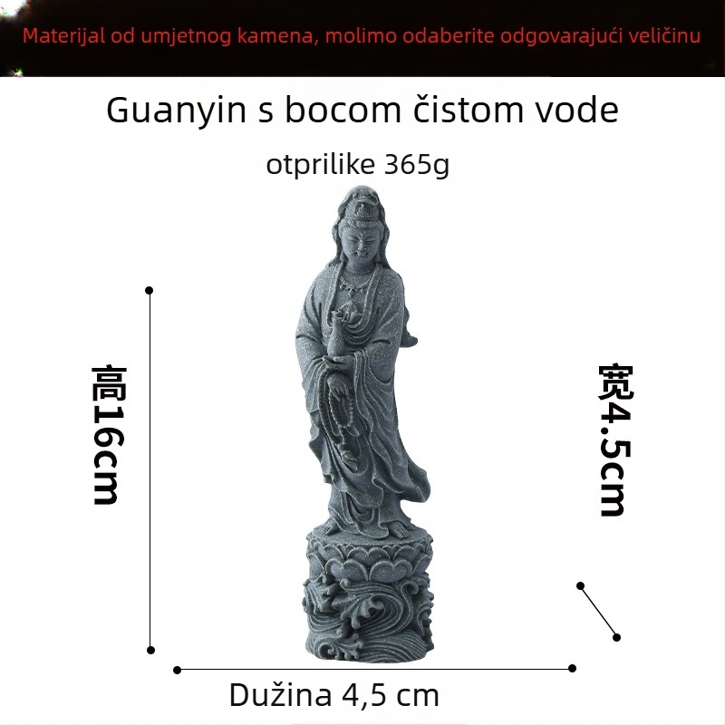 Buddha statua za akvarij krajinska dekoracija, sintetička smola, kineski stil, brend Flowers and Apparatus
