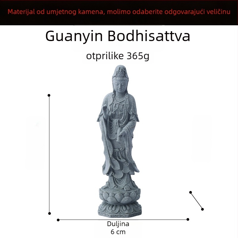 Buddha statua za akvarij krajinska dekoracija, sintetička smola, kineski stil, brend Flowers and Apparatus