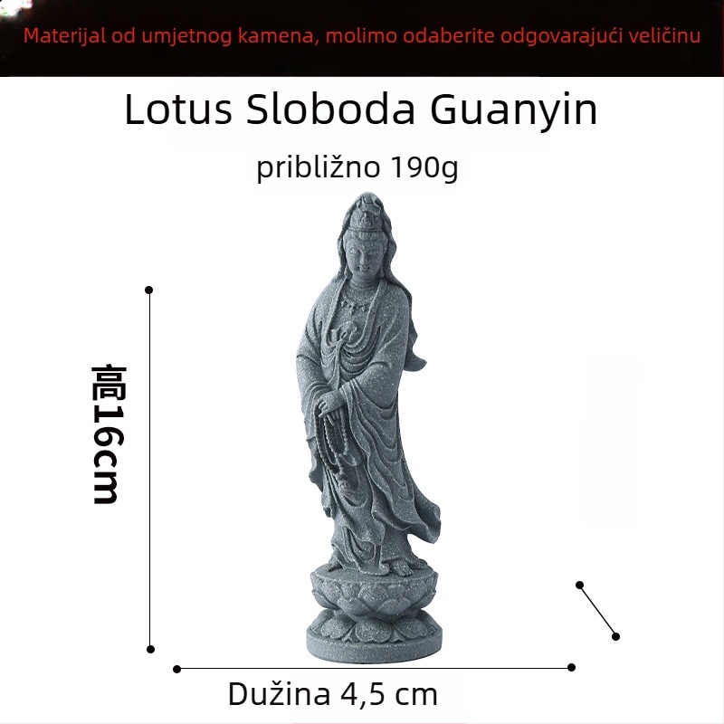Buddha statua za akvarij krajinska dekoracija, sintetička smola, kineski stil, brend Flowers and Apparatus