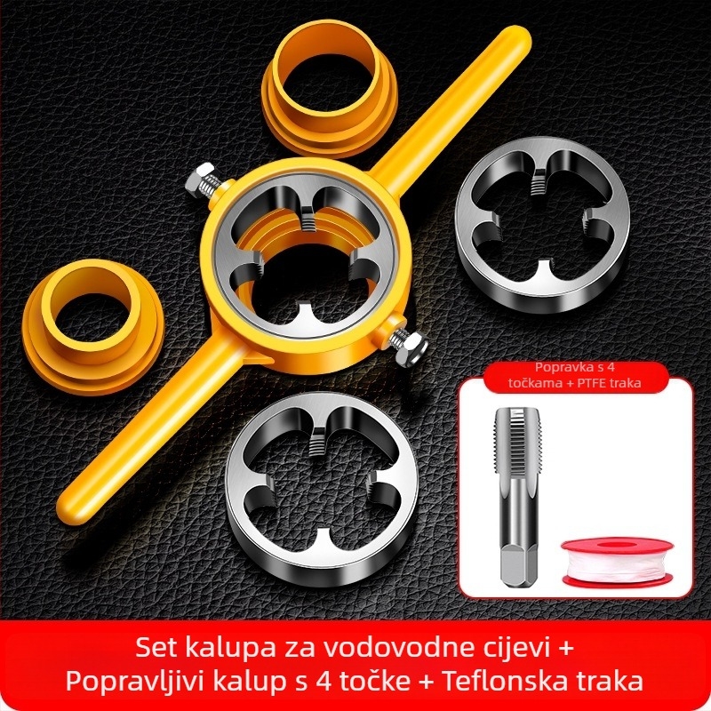 6-dijelni set alata za navijanje i rezanje navoja na PPR plastične cijevi