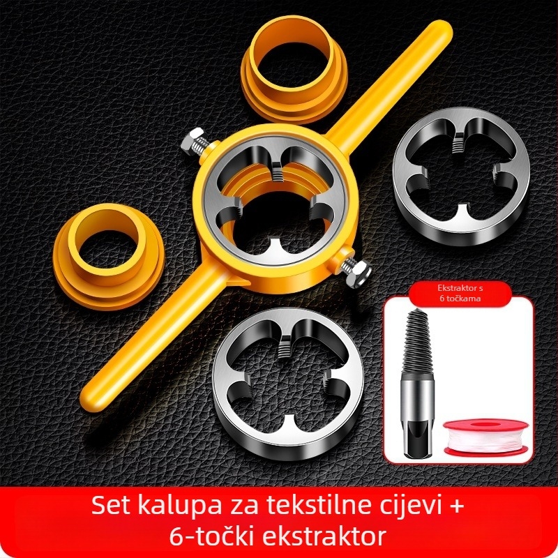 6-dijelni set alata za navijanje i rezanje navoja na PPR plastične cijevi