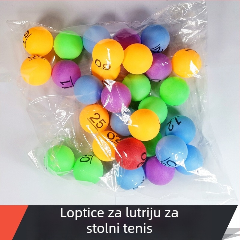 Loptica za stolni tenis s brojevima i natpisima — PP materijal; Kategorija: stolni tenis; Primjene: Ostalo