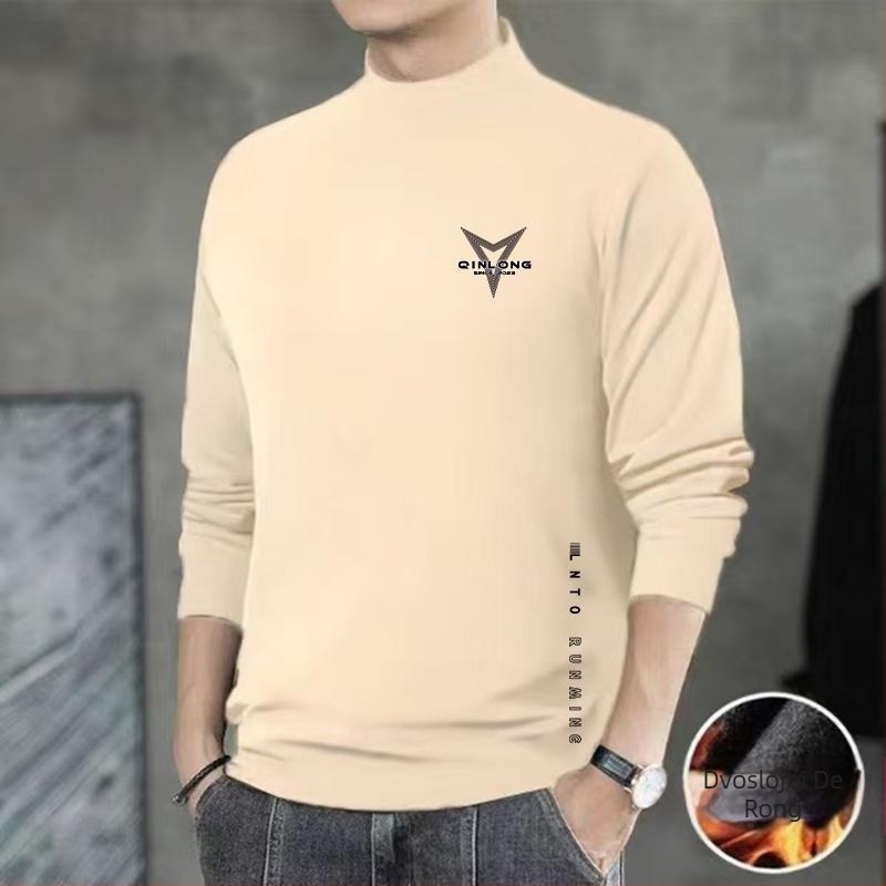 Muški termalni bazni sloj – stojeći ovratnik, flis, dugi rukavi, uski kroj, poliesterska smjesa