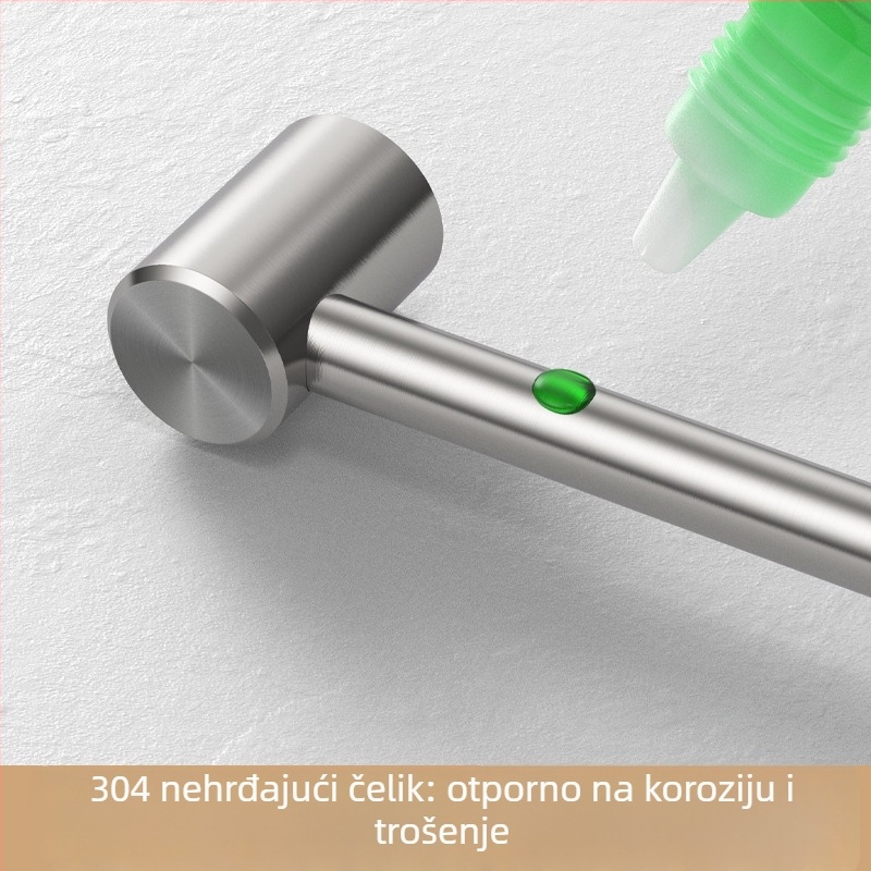 Kuhinjski držač posuđa od nehrđajućeg čelika – zidni, brušeni završetak, s jednom šipkom