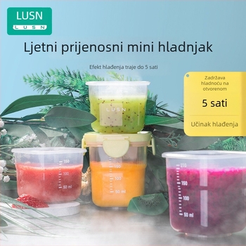 Kutija za čuvanje dječje hrane – kvadratna plastična, pogodna za mikrovalnu, čuva svježinu, kapacitet ispod 300 ml
