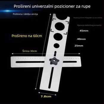 Univerzalni alat za otvaranje rupa u pločicama i lokator rupa za građevinske radove