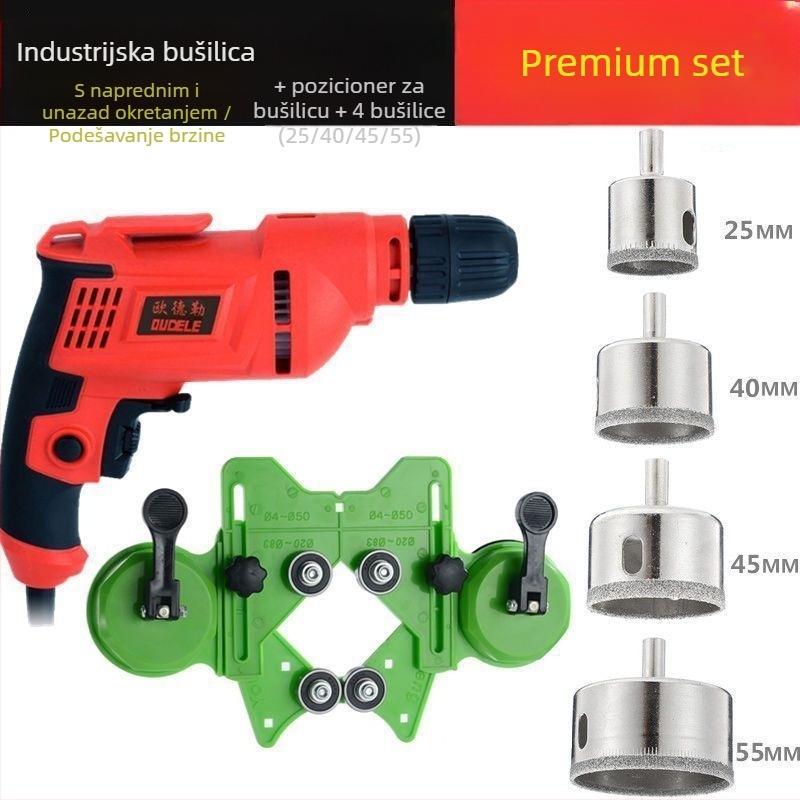 Univerzalni alat za otvaranje rupa u pločicama i lokator rupa za građevinske radove