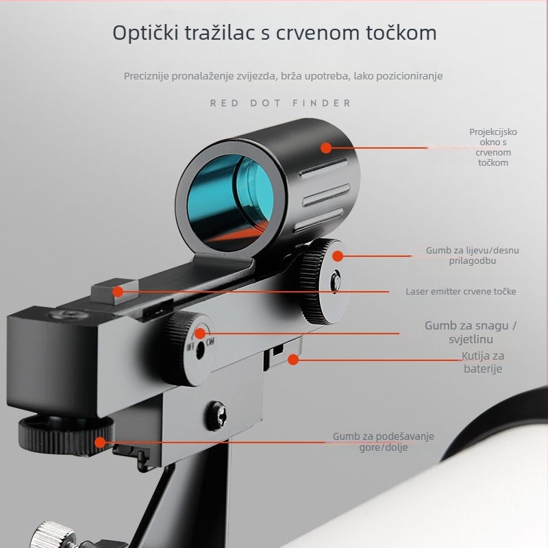Astronomski teleskop 70700 – velika apertura, visoko povećanje, HD optika, za studente