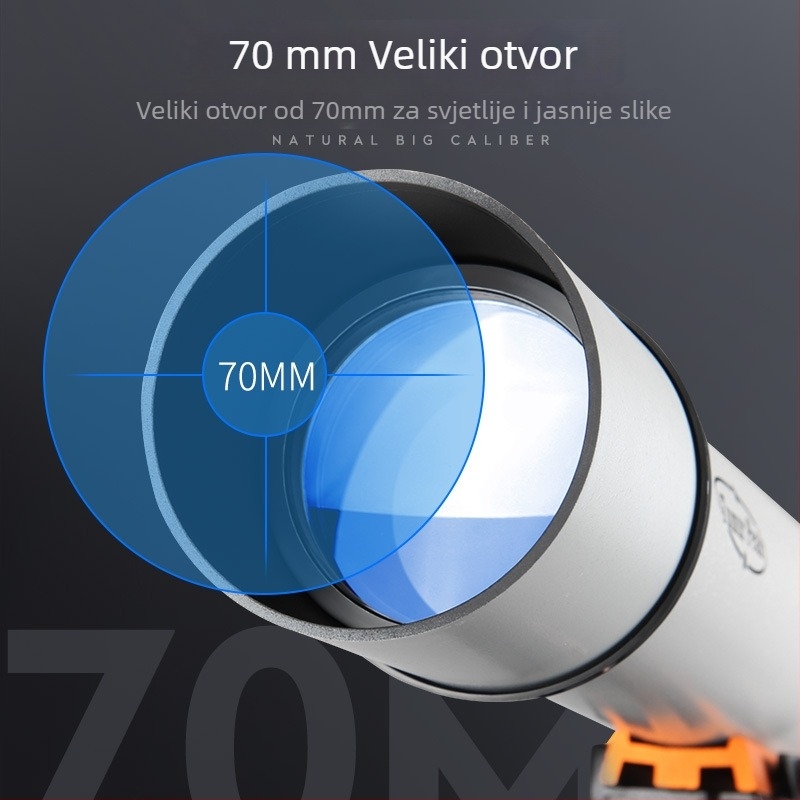 Astronomski teleskop 70700 – velika apertura, visoko povećanje, HD optika, za studente
