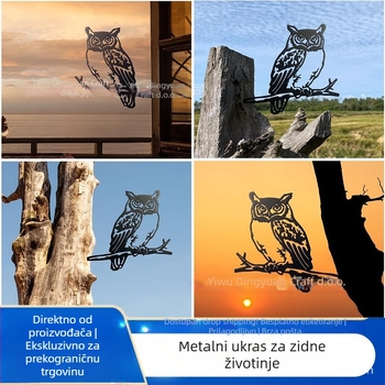 Metalna silueta životinje za vanjsku dekoraciju vrta – montažni komad, pastoralnog stila, pogodna za vrt, trg i hramove