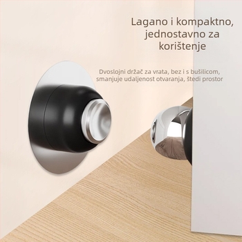 Držač vrata od nehrđajućeg čelika, bez bušenja, snažno magnetsko privlačenje, ugradnja na zid, završna obrada brušena i elektroplatiranje