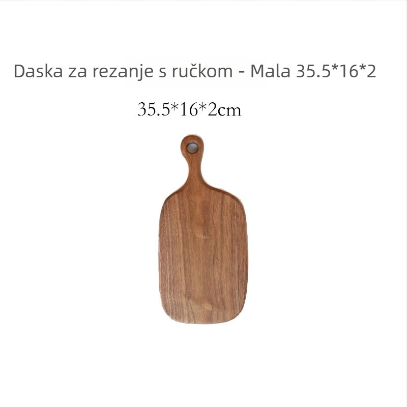 Drvena daska za rezanje — dvostrana, ovalnog oblika, moderan stil
