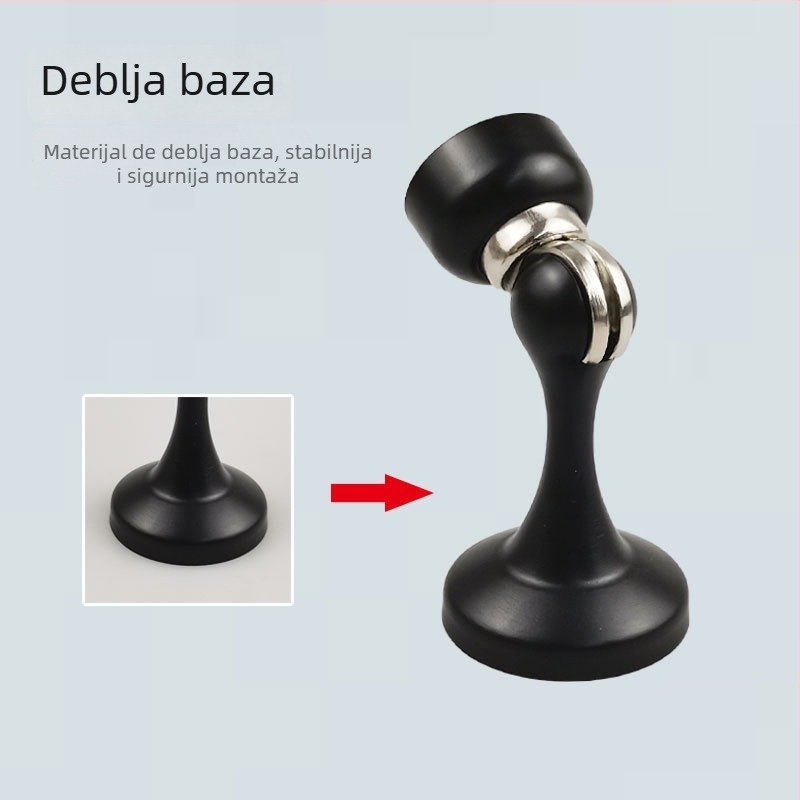Magnetski držač vrata, model 201, od nehrđajućeg čelika, zidna montaža, završna obrada elektroplatiranje/poliranje (Model 201; Nehrđajući čelik; Magnetski držač vrata; Zidna montaža; Elektroplatiranje/poliranje)