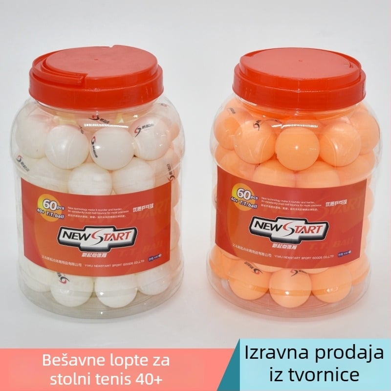 Loptice za stolni tenis New Starting Point, 60 kom u standardnom buretu, Bez logotipa