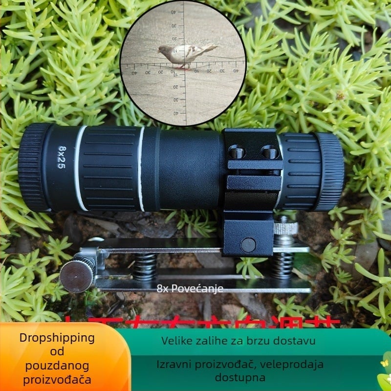 8x križno-retikularni jednooki teleskop s autofokusom, podešavanje gore-dolje i lijevo-desno za promatranje ptica