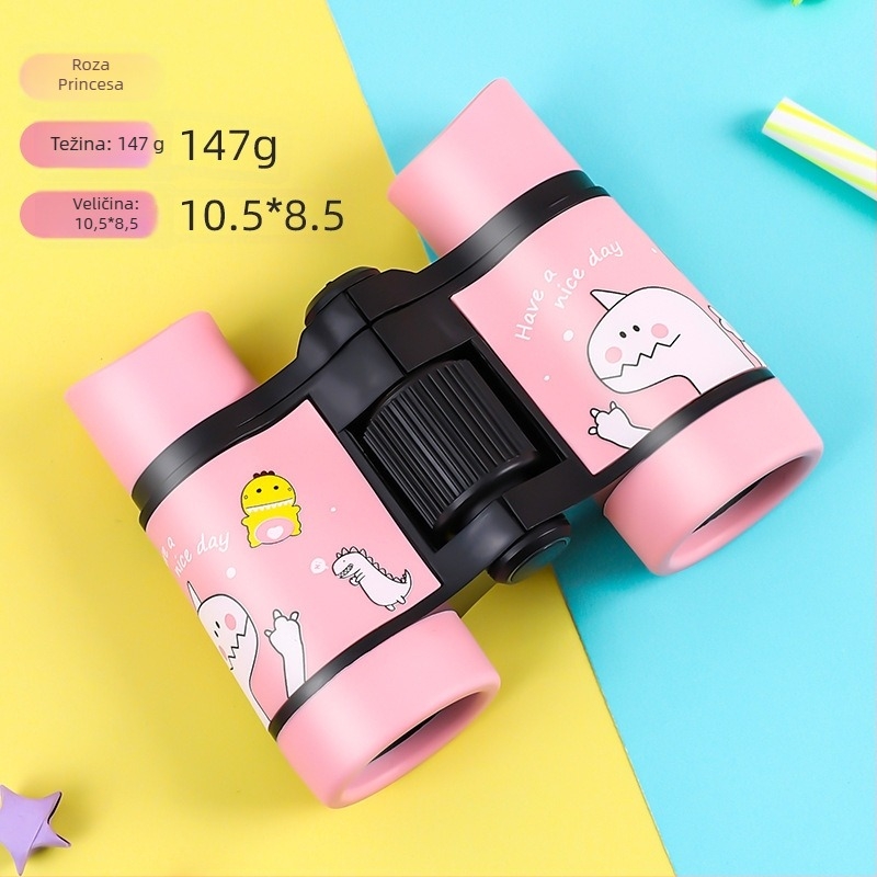 Dječji binokular – igračka, maskirani vanjski dizajn, gumasto kućište, izlazna zjenica 5 mm+