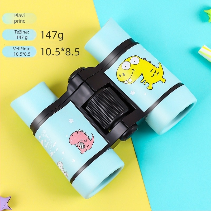 Dječji binokular – igračka, maskirani vanjski dizajn, gumasto kućište, izlazna zjenica 5 mm+