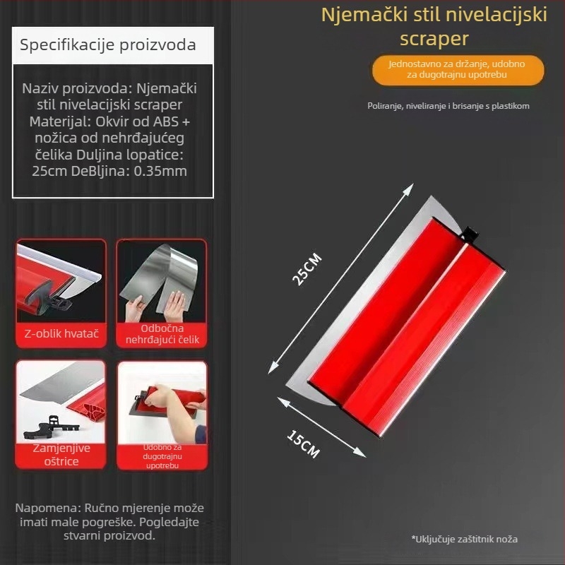Špatula za kit od nehrđajućeg čelika, serija Stainless steel putty internet celebrity scraper, model Stainless steel putty internet celebrity scraper, materijal: nehrđajući čelik