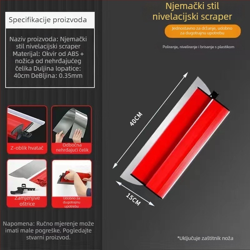Špatula za kit od nehrđajućeg čelika, serija Stainless steel putty internet celebrity scraper, model Stainless steel putty internet celebrity scraper, materijal: nehrđajući čelik