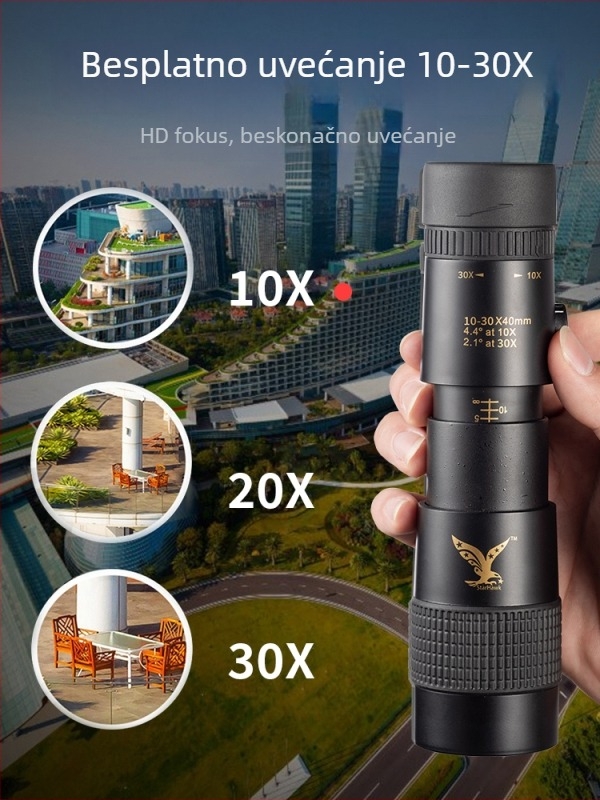 Monokularni teleskop s velikim povećanjem, HD slika, noćni vid, gumirano otporno kućište, model 985
