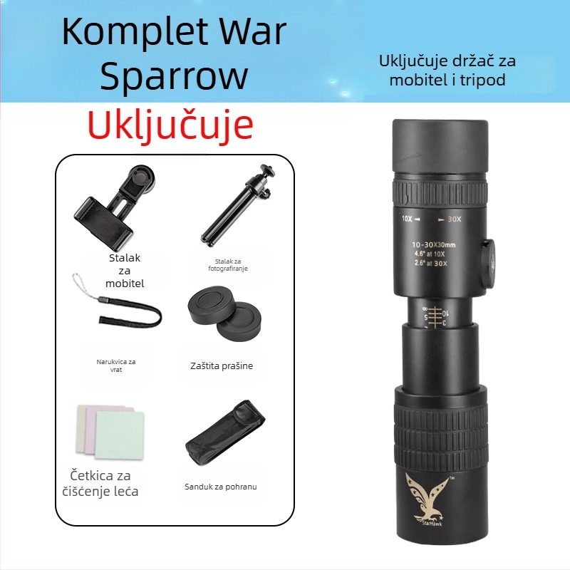 Monokularni teleskop s velikim povećanjem, HD slika, noćni vid, gumirano otporno kućište, model 985