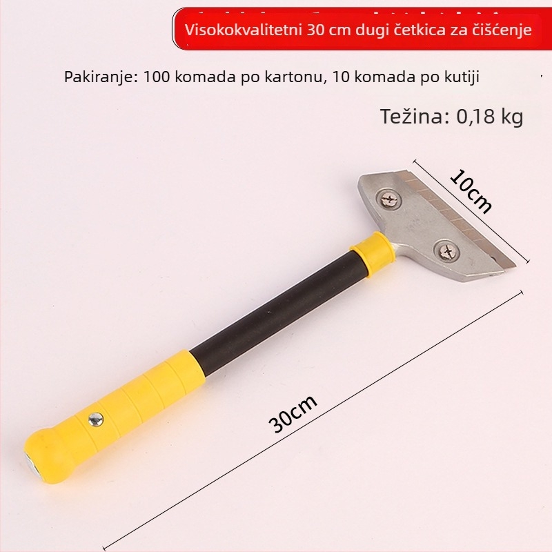 Škrapač za staklo: uklanjanje ljepila, za pločice i pod, s oštricom od plastike i aluminijske legure