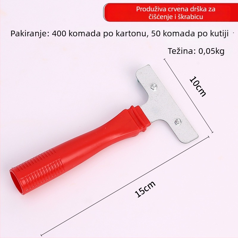 Škrapač za staklo: uklanjanje ljepila, za pločice i pod, s oštricom od plastike i aluminijske legure