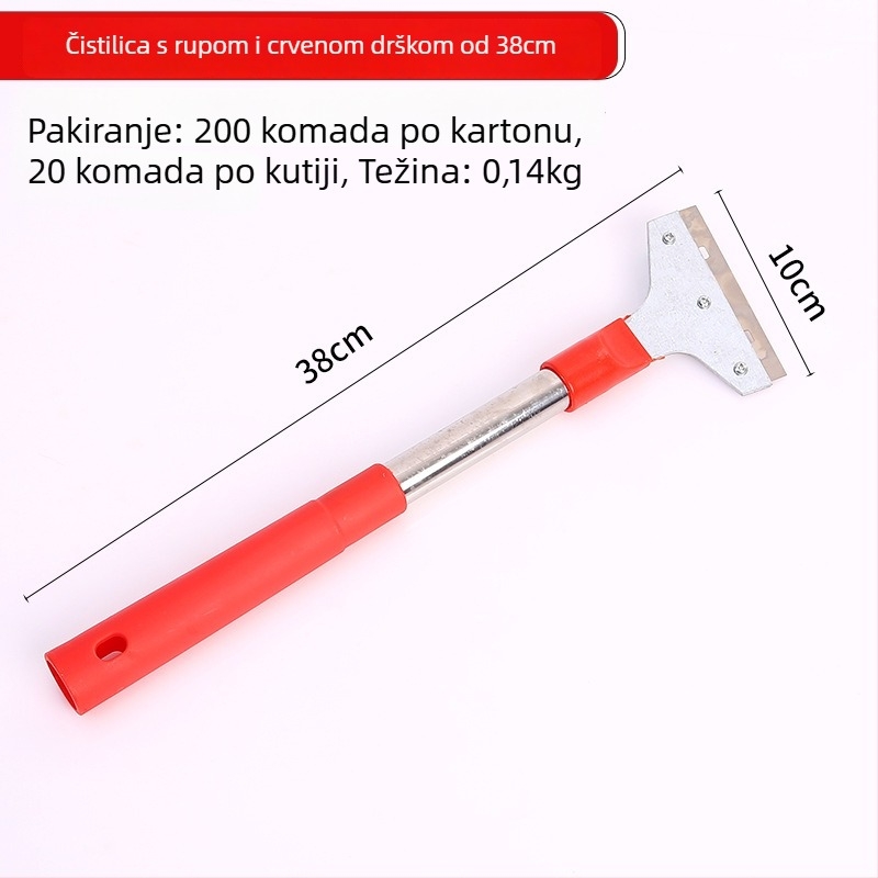 Škrapač za staklo: uklanjanje ljepila, za pločice i pod, s oštricom od plastike i aluminijske legure