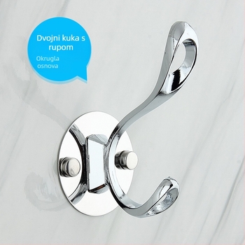 Vješalica za odjeću, zidna, od nehrđajućeg čelika i aluminijske zlitine, elektroplatiranje, moderni minimalisticki stil