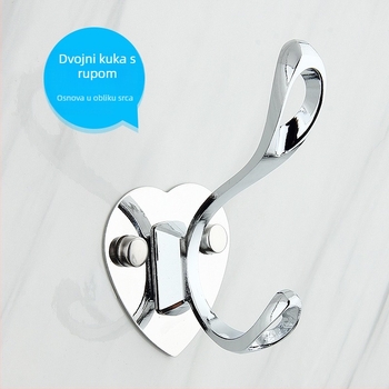 Vješalica za odjeću, zidna, od nehrđajućeg čelika i aluminijske zlitine, elektroplatiranje, moderni minimalisticki stil