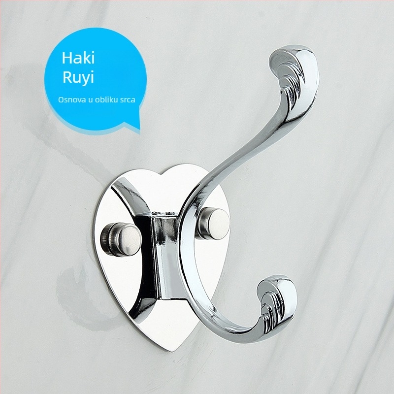 Vješalica za odjeću, zidna, od nehrđajućeg čelika i aluminijske zlitine, elektroplatiranje, moderni minimalisticki stil