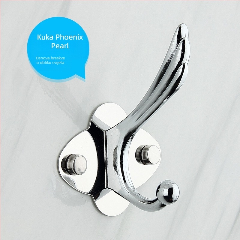 Vješalica za odjeću, zidna, od nehrđajućeg čelika i aluminijske zlitine, elektroplatiranje, moderni minimalisticki stil