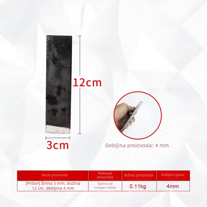 Dodatak oštrice od mangan čelika za cementnu lopatu — zavarivanje šljake i čišćenje tla; model: Blade accessories; serija: Blade accessories