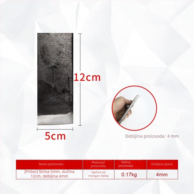 Dodatak oštrice od mangan čelika za cementnu lopatu — zavarivanje šljake i čišćenje tla; model: Blade accessories; serija: Blade accessories